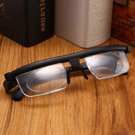 Adjustable Vision Glasses Dial-Focus Eyewear for Near & Distance Use