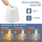 Rechargeable Touch Control LED Table Lamp for Bedside Use