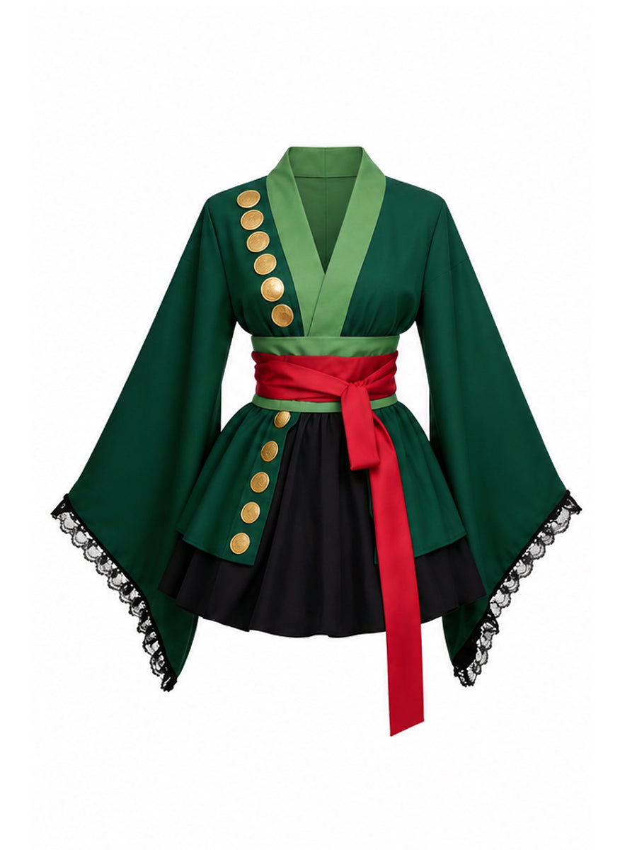 Women 3 Piece Kimono Cosplay Costume - Image 5