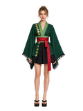 Women 3 Piece Kimono Cosplay Costume