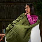 Quilted Fleece Cordless Heated Blanket