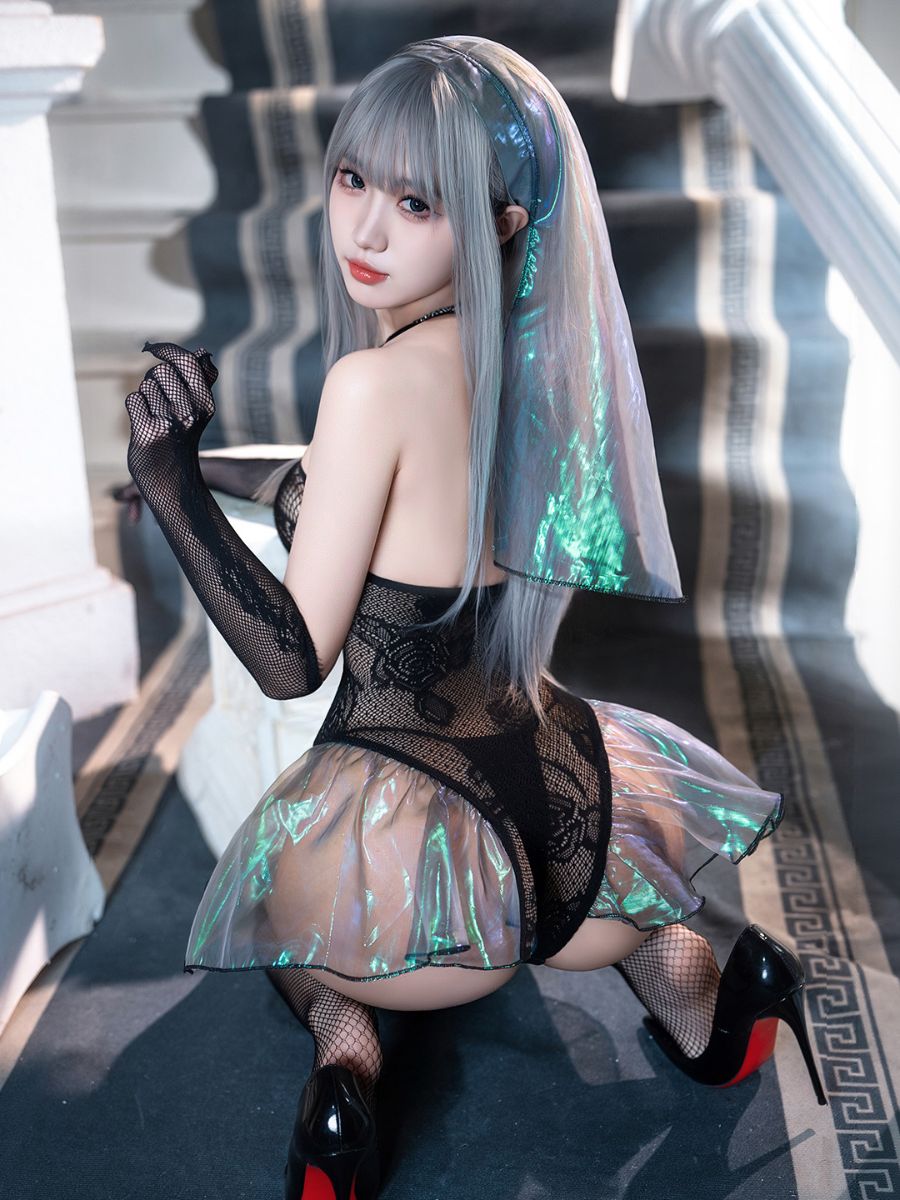 Women Lace Bride Cosplay Lingerie Set - Image 8