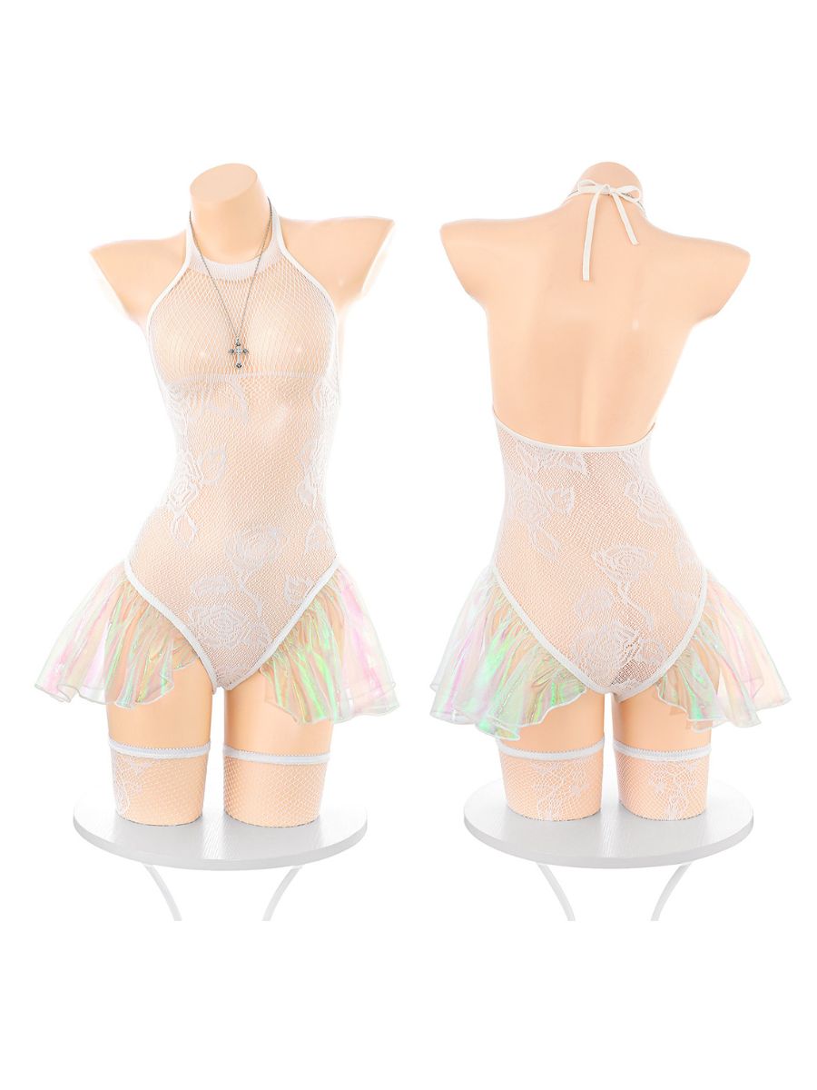 Women Lace Bride Cosplay Lingerie Set - Image 10