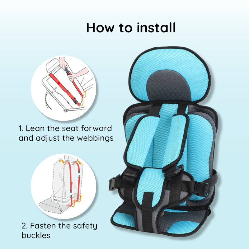 Children Travel Seat Cushion Adjustable Booster Pad for Car Seats