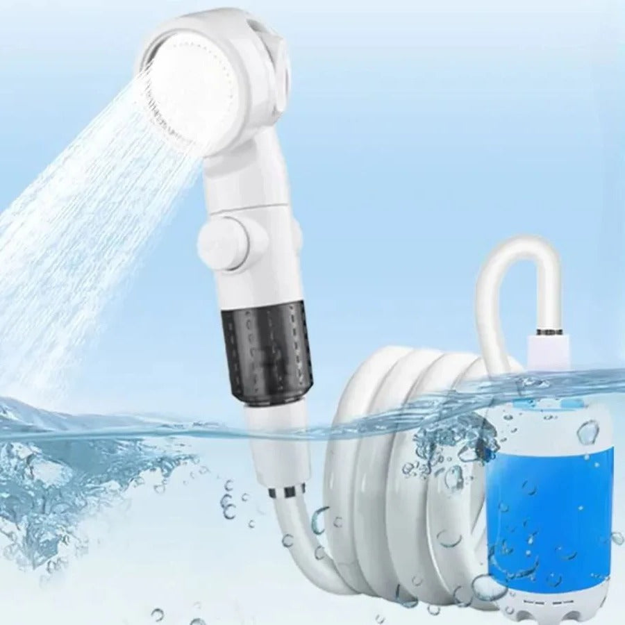 Portable USB Rechargeable Water Pump Shower Head - Image 5