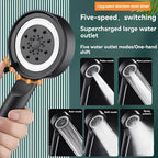 Universal High Pressure Shower Head with Hose and 5 Spray Settings - Image 4