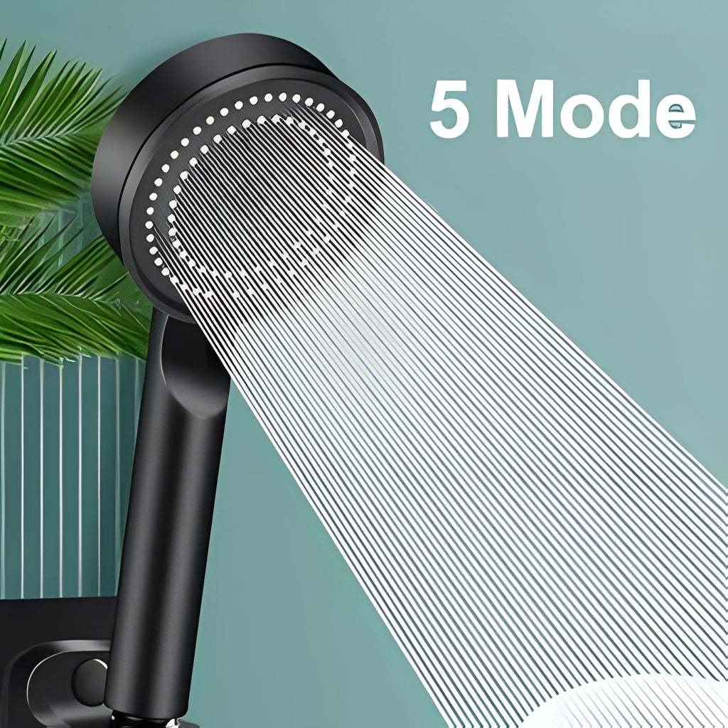 Universal High Pressure Shower Head with Hose and 5 Spray Settings - Image 6