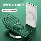 20000mAh Power Bank, Portable Phone Charger, Built In Cables, Wireless Charging - Image 4