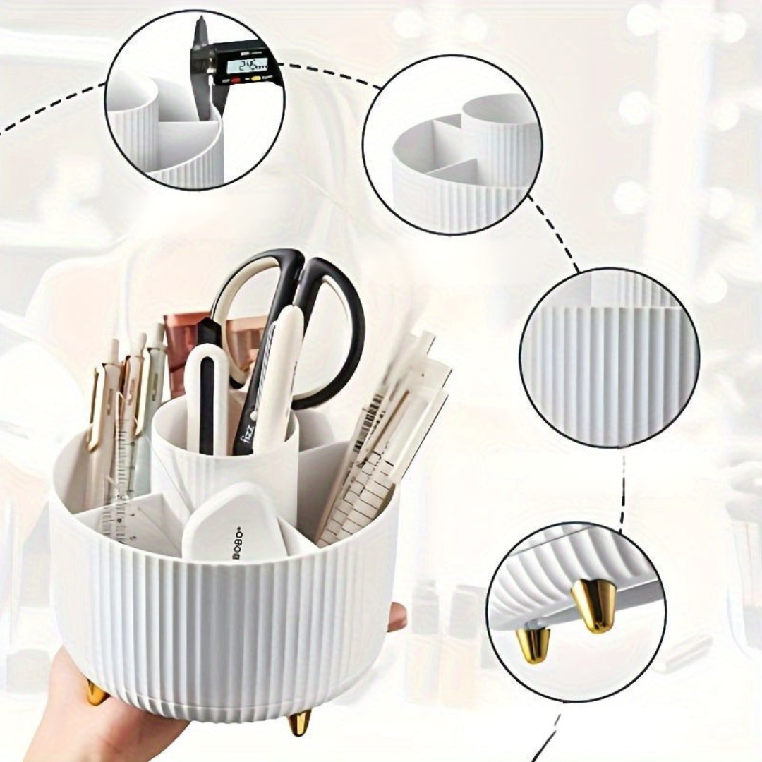 Makeup Carousel Organizer Five Compartment Beauty Storage