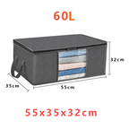 Foldable Clothes Storage Boxes Clear Window Organiser with Handles