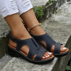 Women’s Wedge Sandals Supportive Comfort with Adjustable Fit