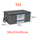 Foldable Clothes Storage Boxes Clear Window Organiser with Handles