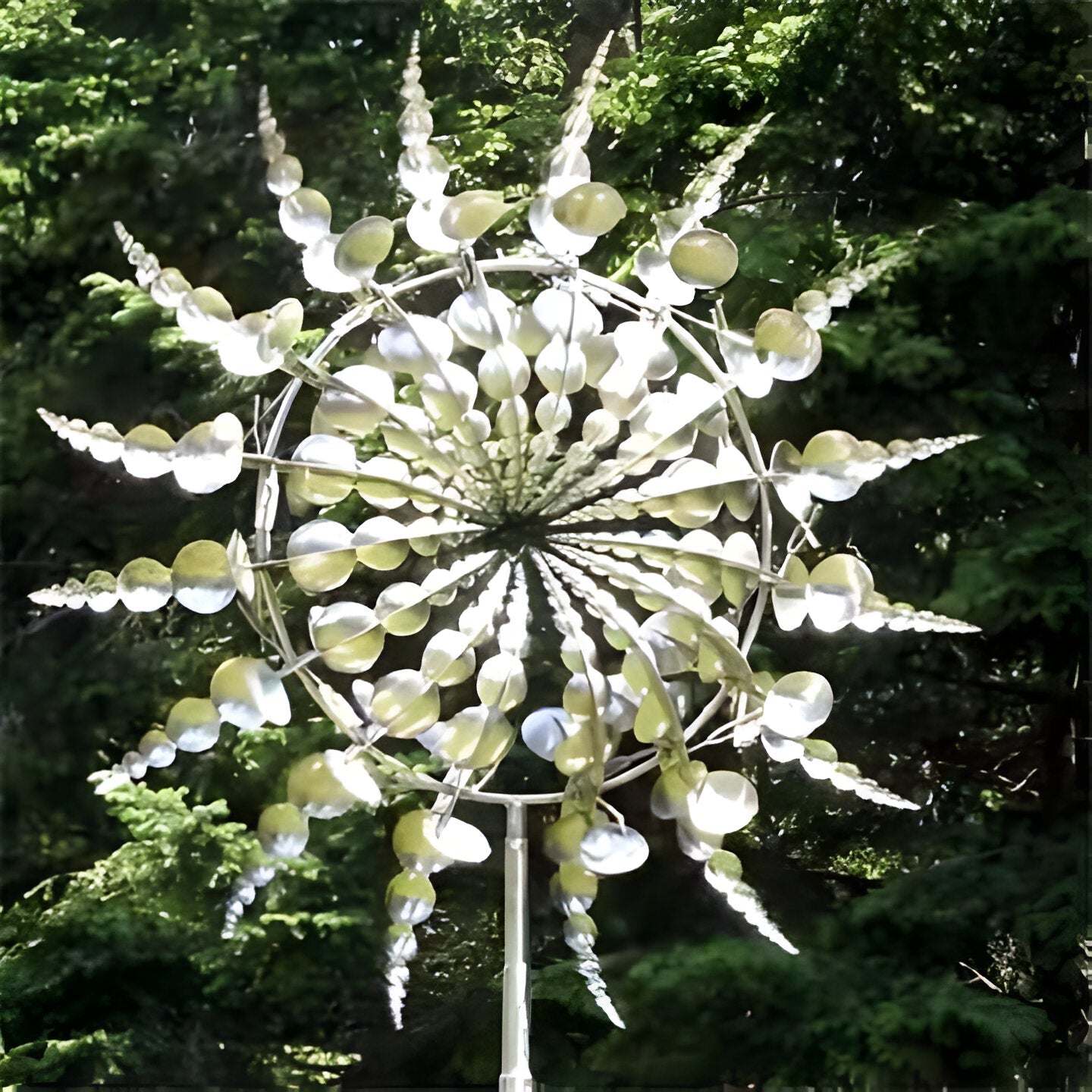 Outdoor Windmill Spinner Kinetic Garden Decoration with Dual Motion