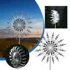 Outdoor Windmill Spinner Kinetic Garden Decoration with Dual Motion