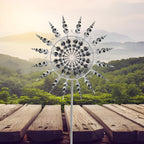Outdoor Windmill Spinner Kinetic Garden Decoration with Dual Motion