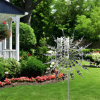 Outdoor Windmill Spinner Kinetic Garden Decoration with Dual Motion