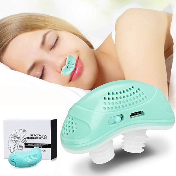Compact Apnea Silent Sleep Aid Device Portable Night Breathing Support