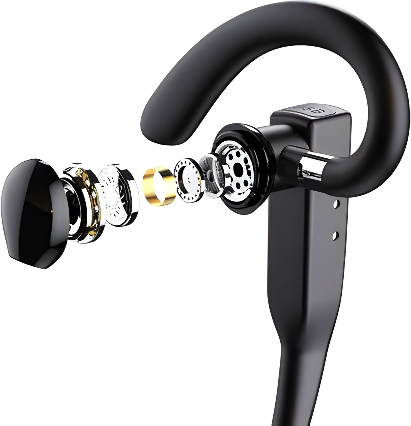 Wireless Bluetooth Headset Dual Microphone Noise Cancelling Earpiece