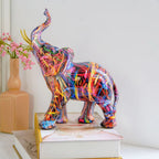 Artistic Elephant Graffiti Figurine - Image 5