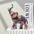 Artistic Elephant Graffiti Figurine - Image 2