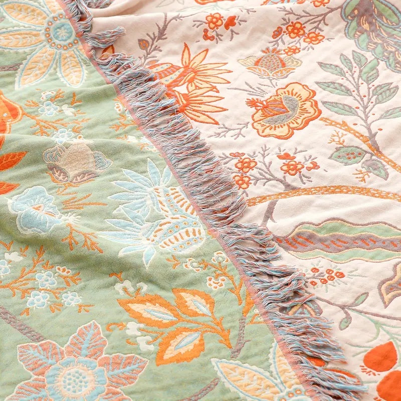 Floral Comfort Blanket Breathable & Skin‑Friendly Design