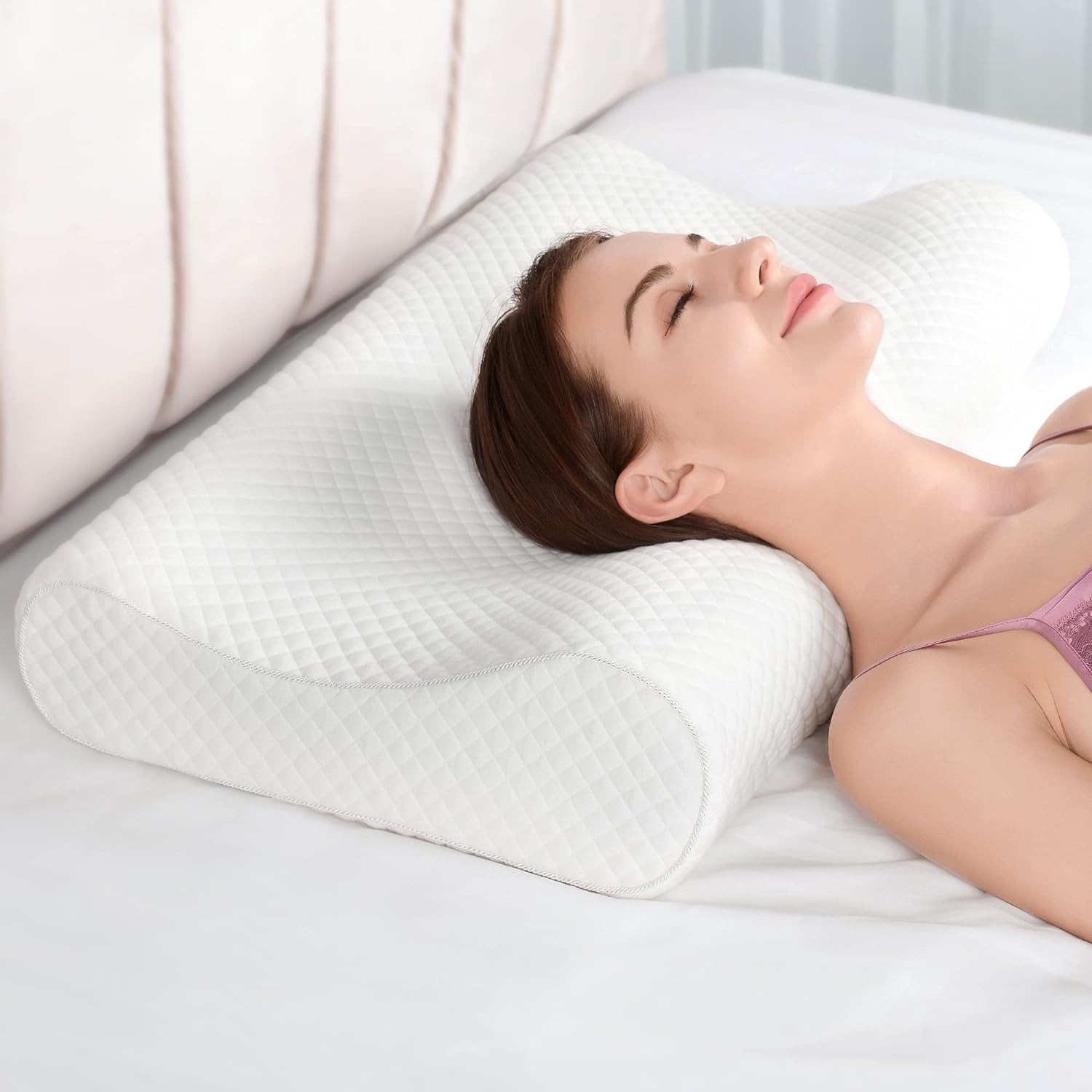 Comfort Sleep Pillow Dual Height & Breathable Cover