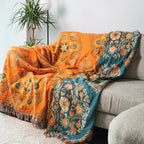 Vintage Inspired Reversible Blanket Cosy Home & Travel Essential