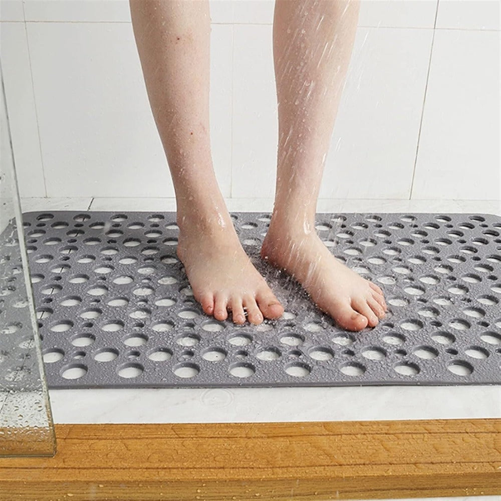 Hygienic PVC Shower Mat with Drainage Design