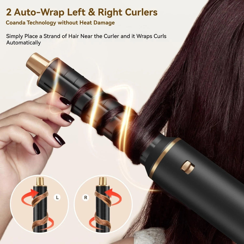 5 in 1 Hair Dryer Brush Auto Wrap Curler Negative Ion Hot Air Styler Volumizer - Image 3
