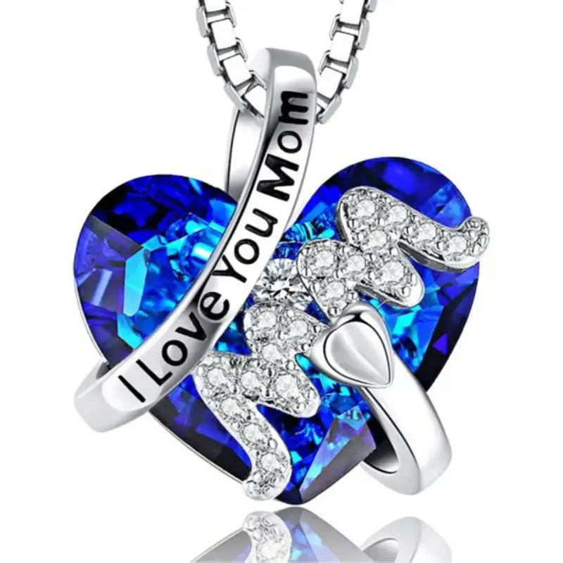 Mother’s Day Crystal Heart Necklace Elegant Jewellery Gift