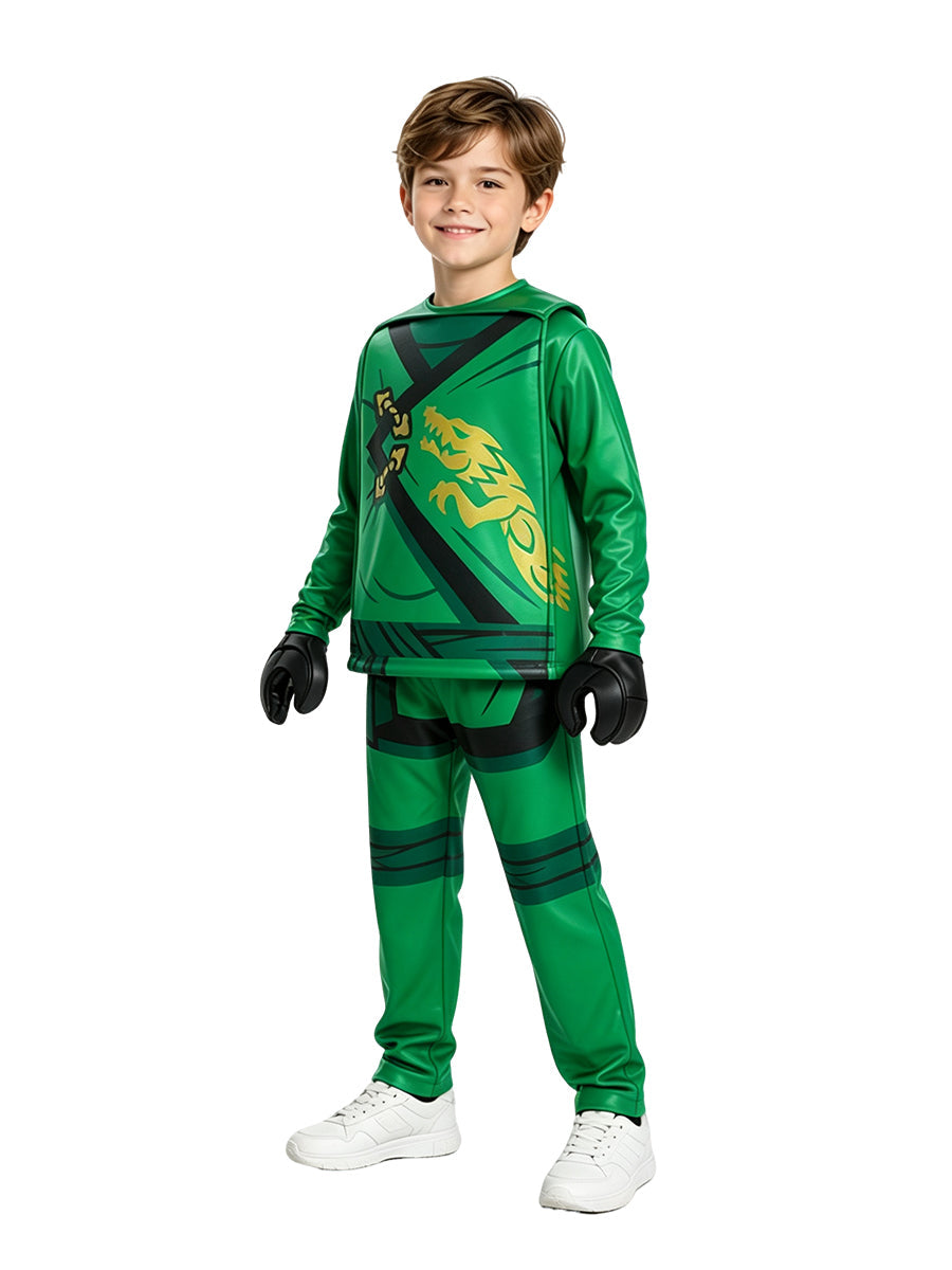 Kids 4 Piece Block Ninja Costume - Image 19