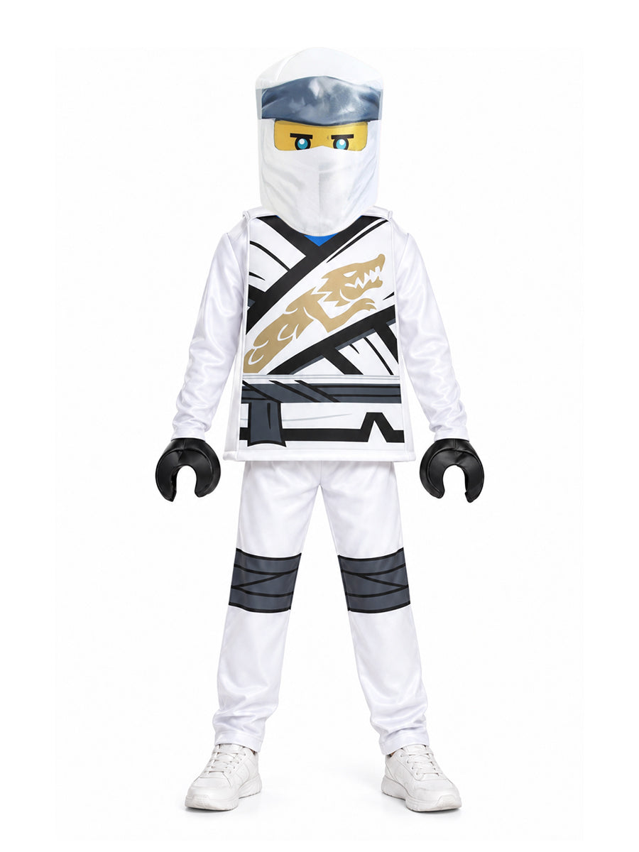 Kids 4 Piece Block Ninja Costume - Image 8