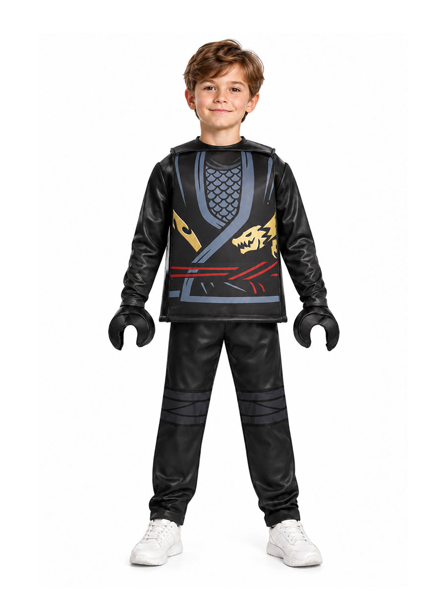 Kids 4 Piece Block Ninja Costume - Image 9