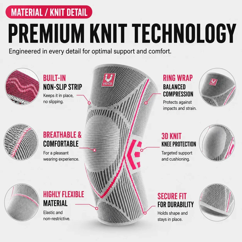 Knee Compression Sleeve Non Slip Support - Image 5