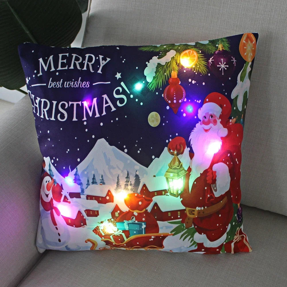 Christmas Pillow Cover LED Lights - Image 2