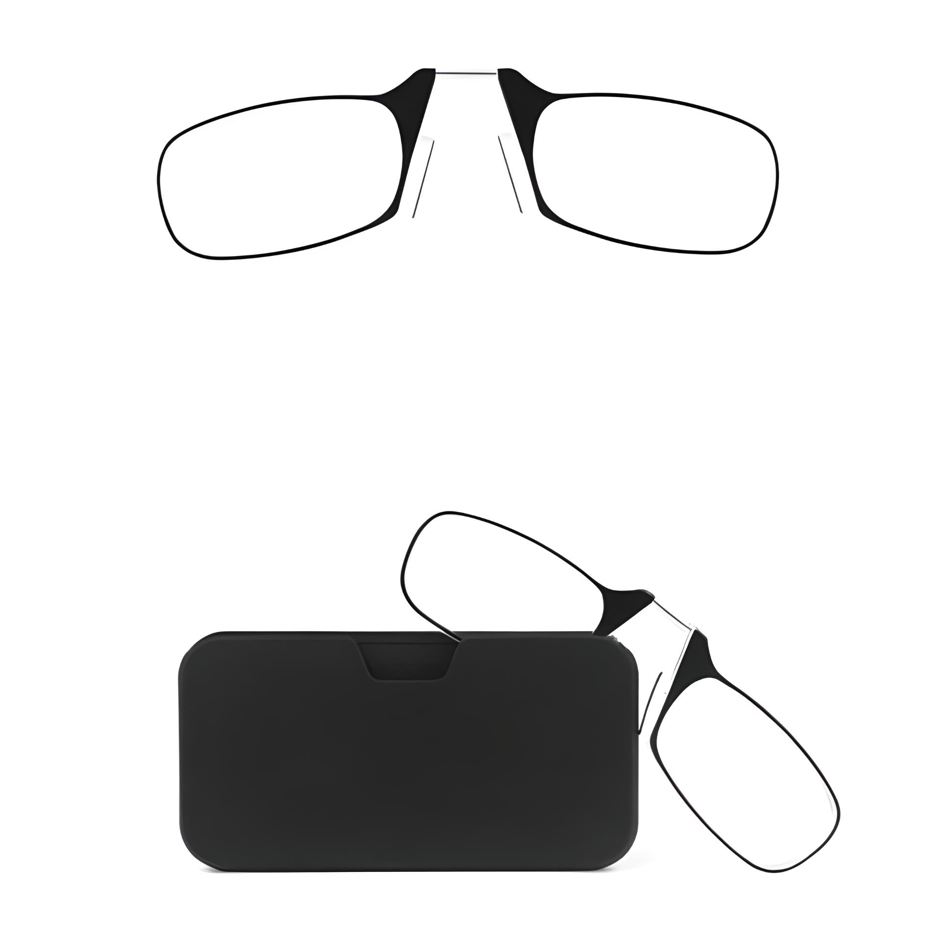 Pocket Reading Glasses Nose Clip Eyewear for Easy On-the-Go Reading