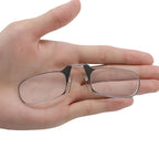 Pocket Reading Glasses Nose Clip Eyewear for Easy On-the-Go Reading