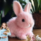 Interactive Plush Bunny Toy Realistic Moving Animal Figure