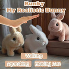 Interactive Plush Bunny Toy Realistic Moving Animal Figure