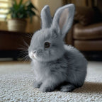 Interactive Plush Bunny Toy Realistic Moving Animal Figure