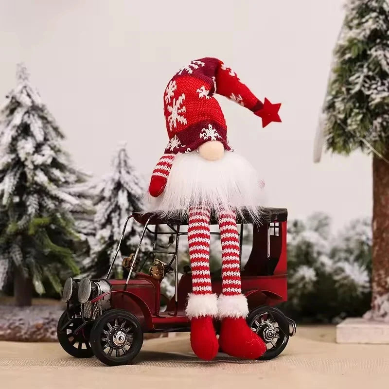 Scandinavian Plush Christmas Gnome Figurine Warm LED - Image 12
