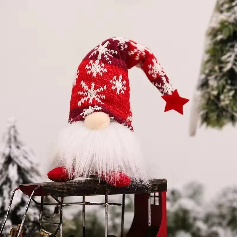 Scandinavian Plush Christmas Gnome Figurine Warm LED - Image 14