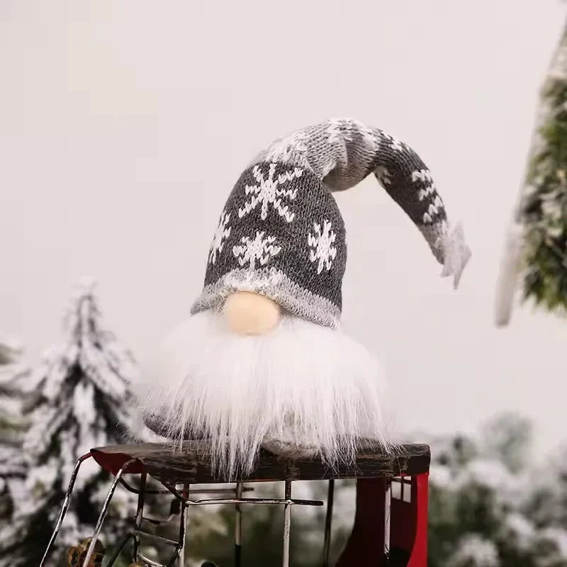Scandinavian Plush Christmas Gnome Figurine Warm LED - Image 15