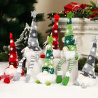 Scandinavian Plush Christmas Gnome Figurine Warm LED - Image 7