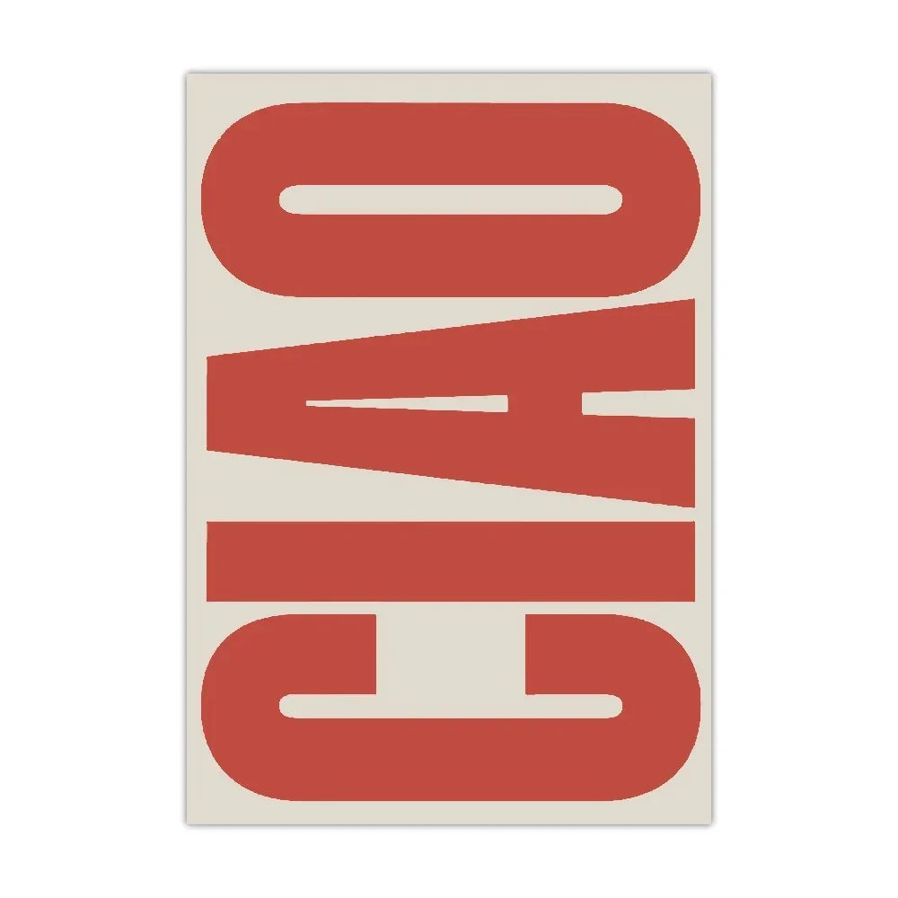 Minimalist Ciao Wall Art Décor