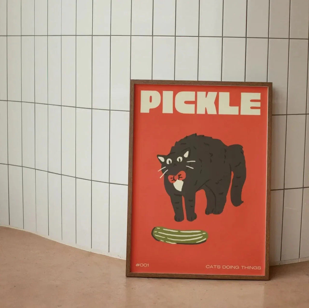Playful Black Cat Wall Art Décor