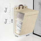 Wall Mounted Laundry Basket Foldable Adhesive Clothes Hamper - Image 5