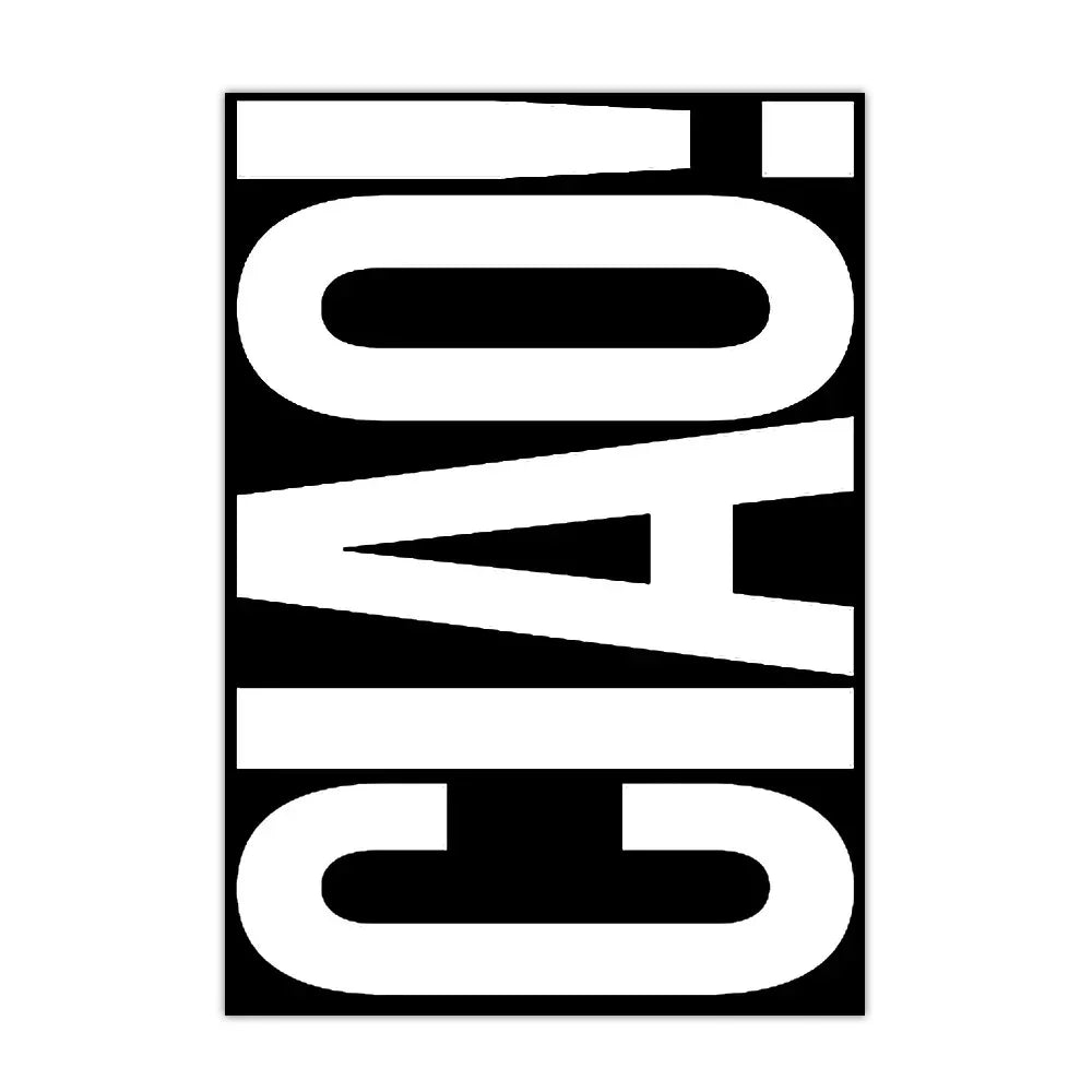 Minimalist Ciao Wall Art Décor