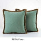 Festive Accent Pillow Cover Grey and Red Decorative Cushion Case