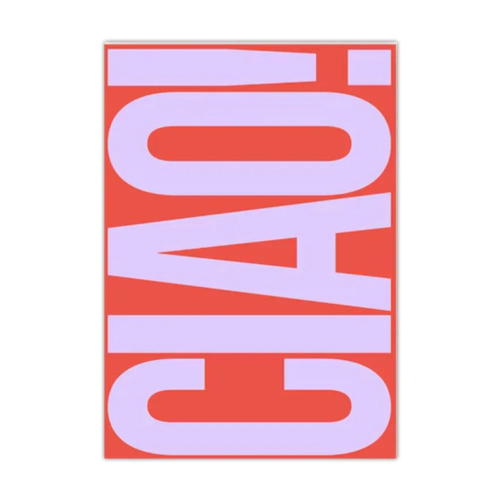 Minimalist Ciao Wall Art Décor
